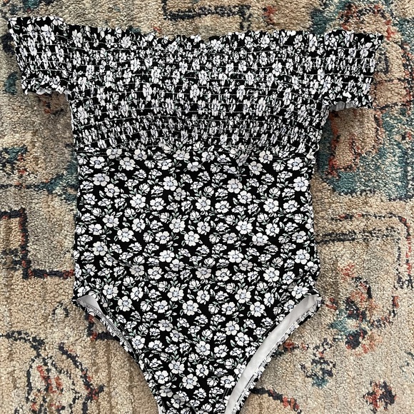 Xhilaration | Smocked Off the Shoulder One Piece - Picture 11 of 16